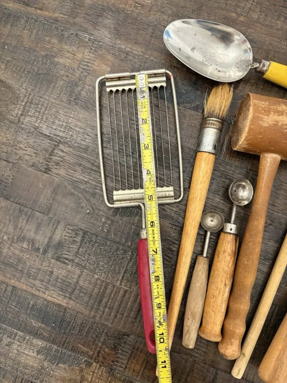 Mixed Lot Kitchen Tools & Utensils Woods Metals Rustic